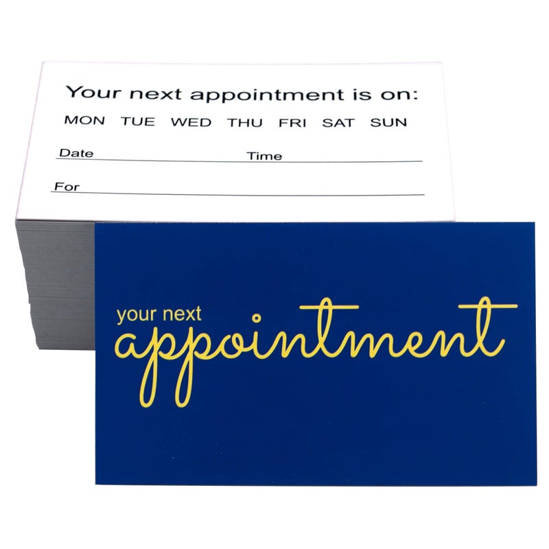 RXBC2011 Appointment Reminder Cards Pack of 100 Navy Blue - Image 1